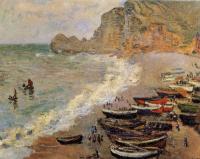 Monet, Claude Oscar - Beach at Etretat